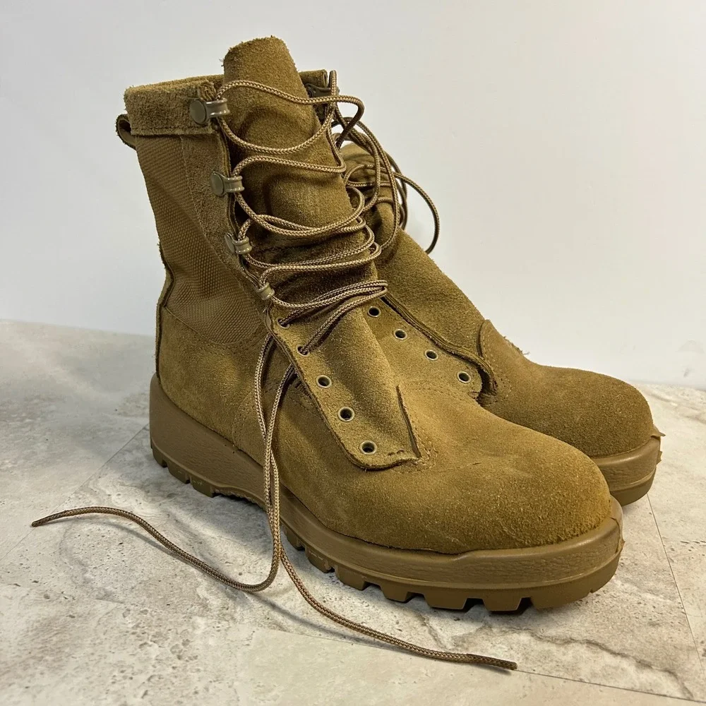 Altama Combat Boots Coyote Tan Mens 5 R Gore-Tex Military Tactical Vibram Sole